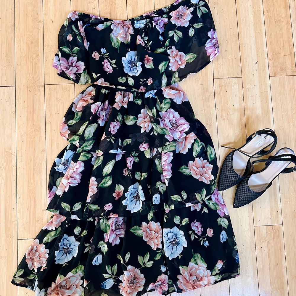Ruffle floral dress